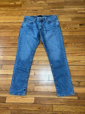Abercrombie & Fitch Athletic Skinny Jeans Mens Sz 36x32 Blue Stretch Denim
